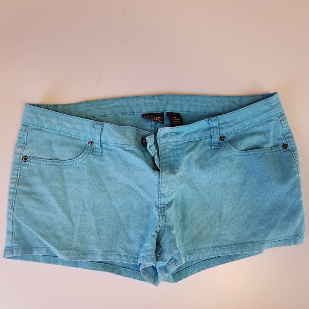 City Streets Mini Short Shorts Women's Sz 13 Teal